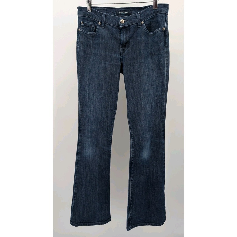 David‎ Kahn Lauren Bootcut Jeans Med Wash Blue Denim Stretch Size 29